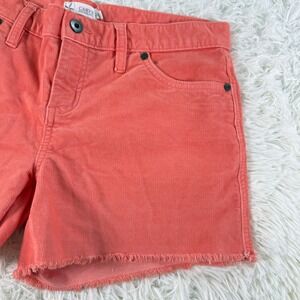 Carve Designs Women Coral Corduroy Raw Hem Cutoff Shorts Size 4 Casual Festival